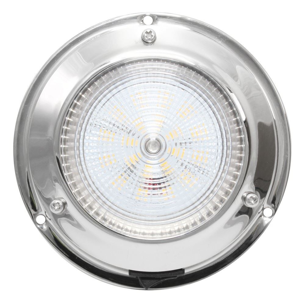 AAA 12V Stainless Steel Dome Light Warm White LED 106mm 3" Dome