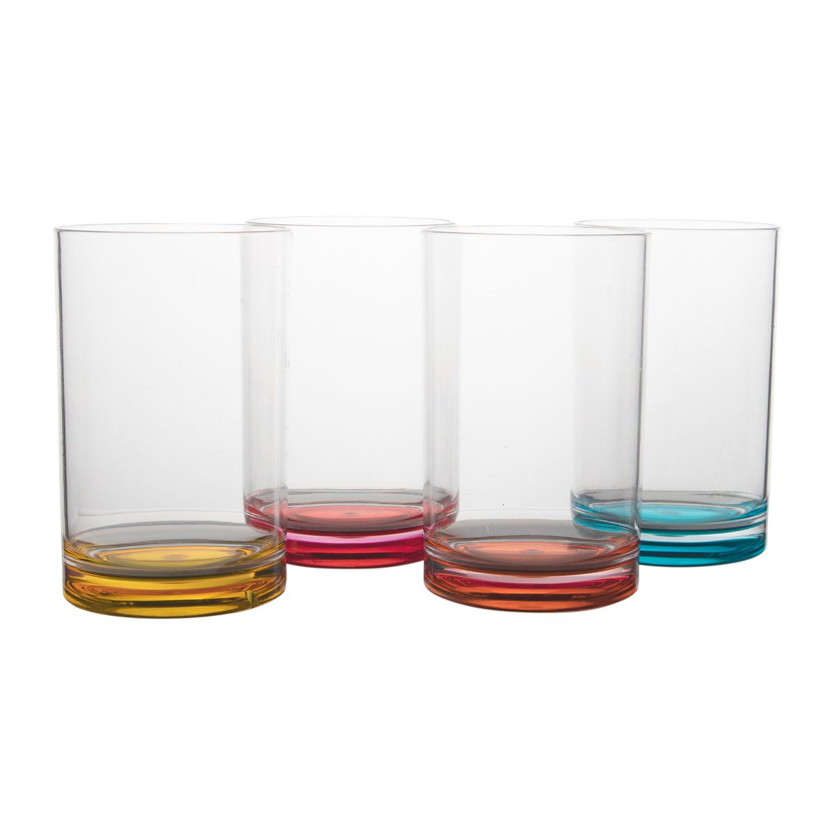 Gimex Colour Line Stylish High Quality Water Glass Rainbow 320ml 4 Pieces
