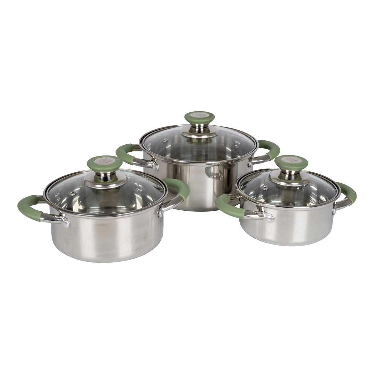 Bo-Camp Cookware Set Elan 3 Pieces RVS