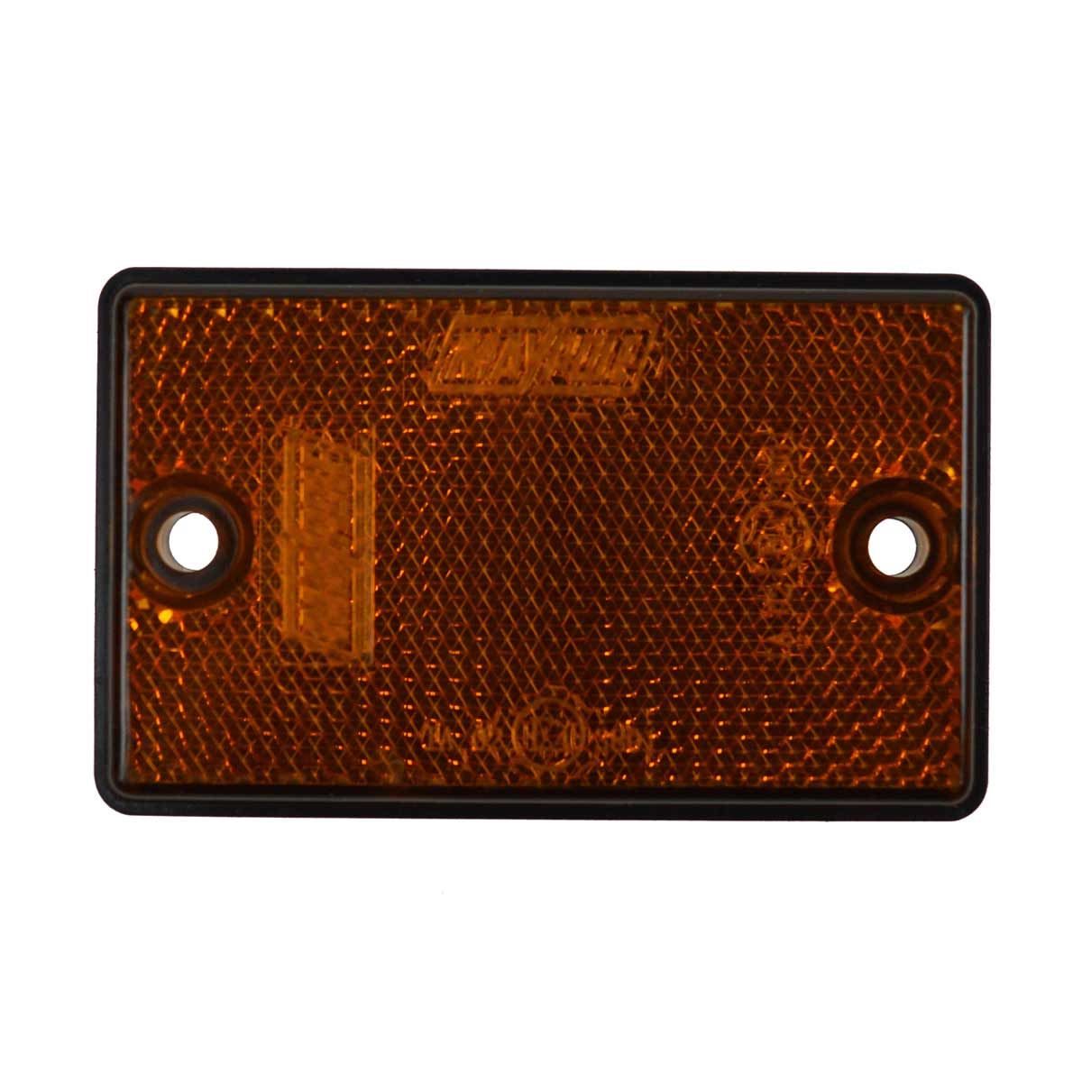 Maypole Amber Reflectors x2 with Fixing Holes for Caravan Motorhome Campervan