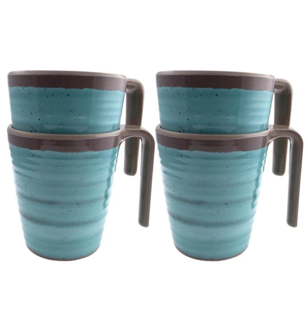 Bo-Camp Mug Halo L Melamine 4 Pieces Aqua