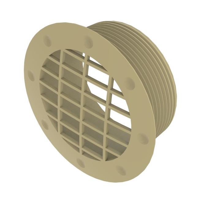 Whale Duct Fitting 65mm Fixed Vent Beige