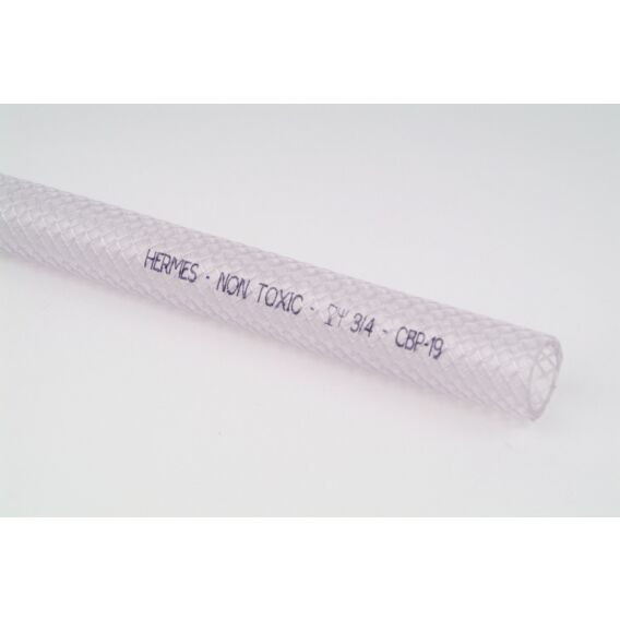 3/4" (19mm) Clear reinforced PVC Heavy Duty Food Quality Hose 30M Length