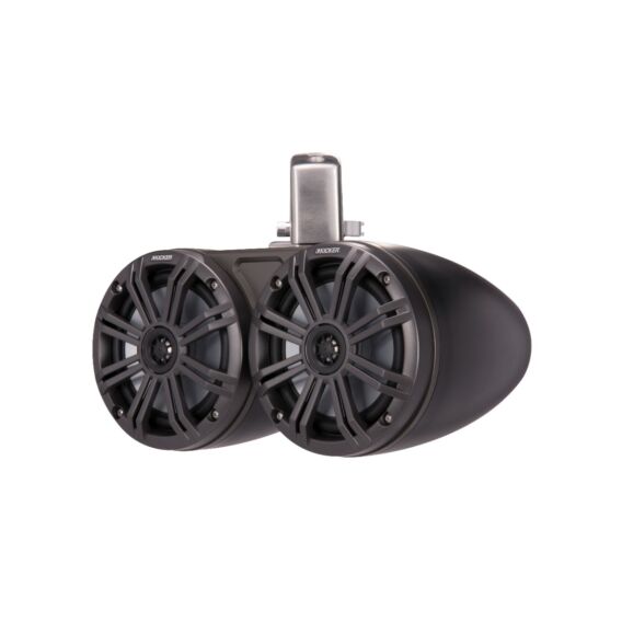 KMTC Marine Dual 6.5" Coaxial Tower System - Black