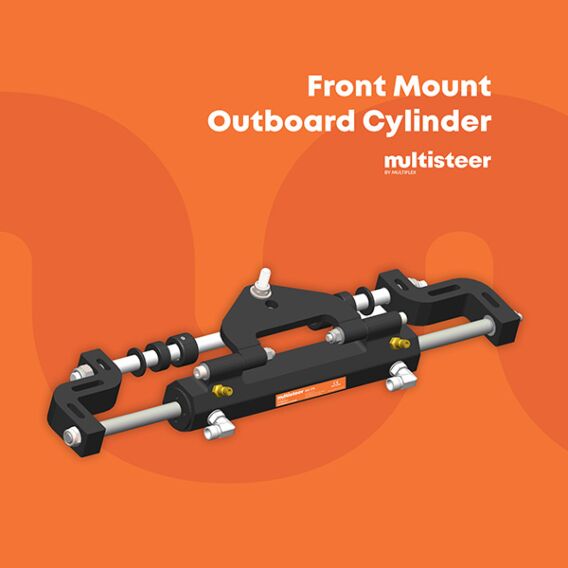 Front Mount Hydraulic Steering Outboard Cylinder up to 175 HP