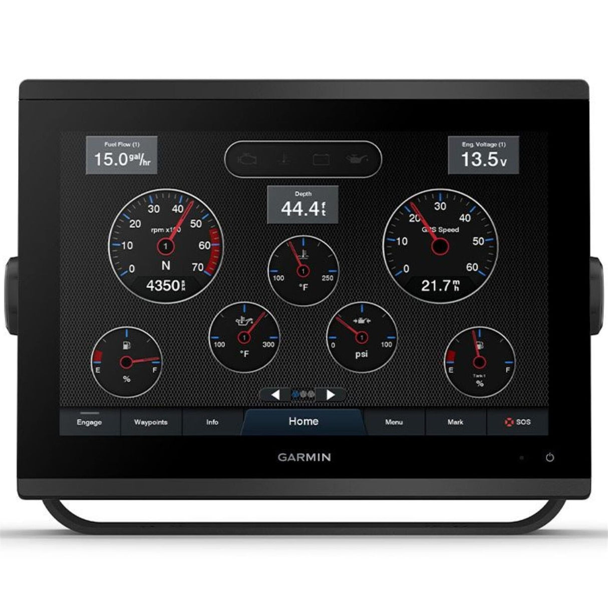 Garmin GPSMAP 1223xsv 12" Marine Chartplotter, Side-ClearVu & CHIRP Sonar Capabilities