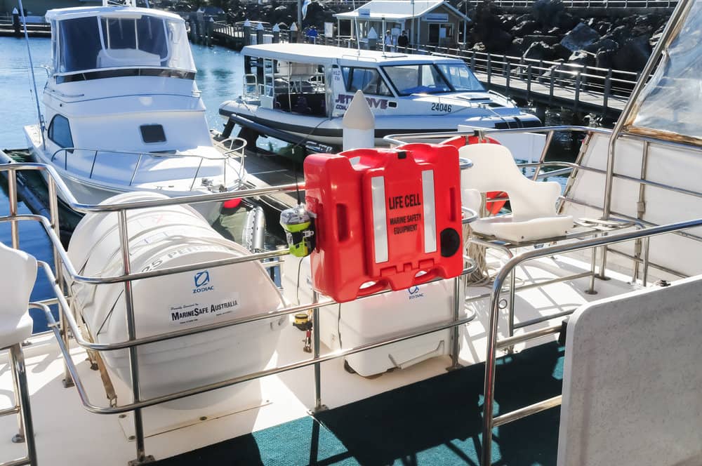 Life Cell Trawlerman Emergency Pod Grab Case Flotation Device for up to 6 People - Orange - PROTEUS MARINE STORE