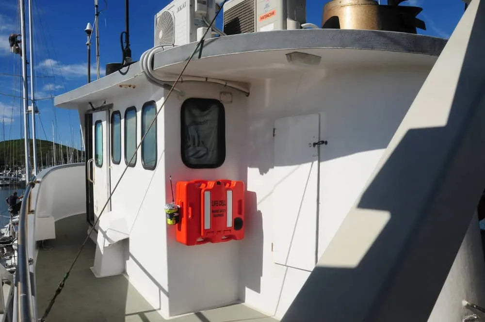 Life Cell Trawlerman Emergency Pod Grab Case Flotation Device for up to 6 People - Orange - PROTEUS MARINE STORE