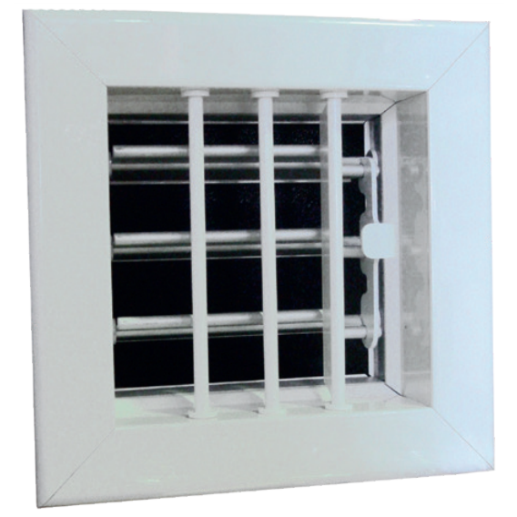 White Aluminum Supply Damper Vents 100x100 (4x4")
