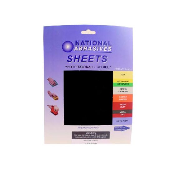Wet & Dry aluminium oxide Ex. Fine 4pk