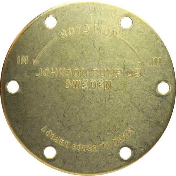 Johnson 01-42398 End Cover for F4B, F5B & F38B Pumps (76mm OD, 6-Hole) - PROTEUS MARINE STORE