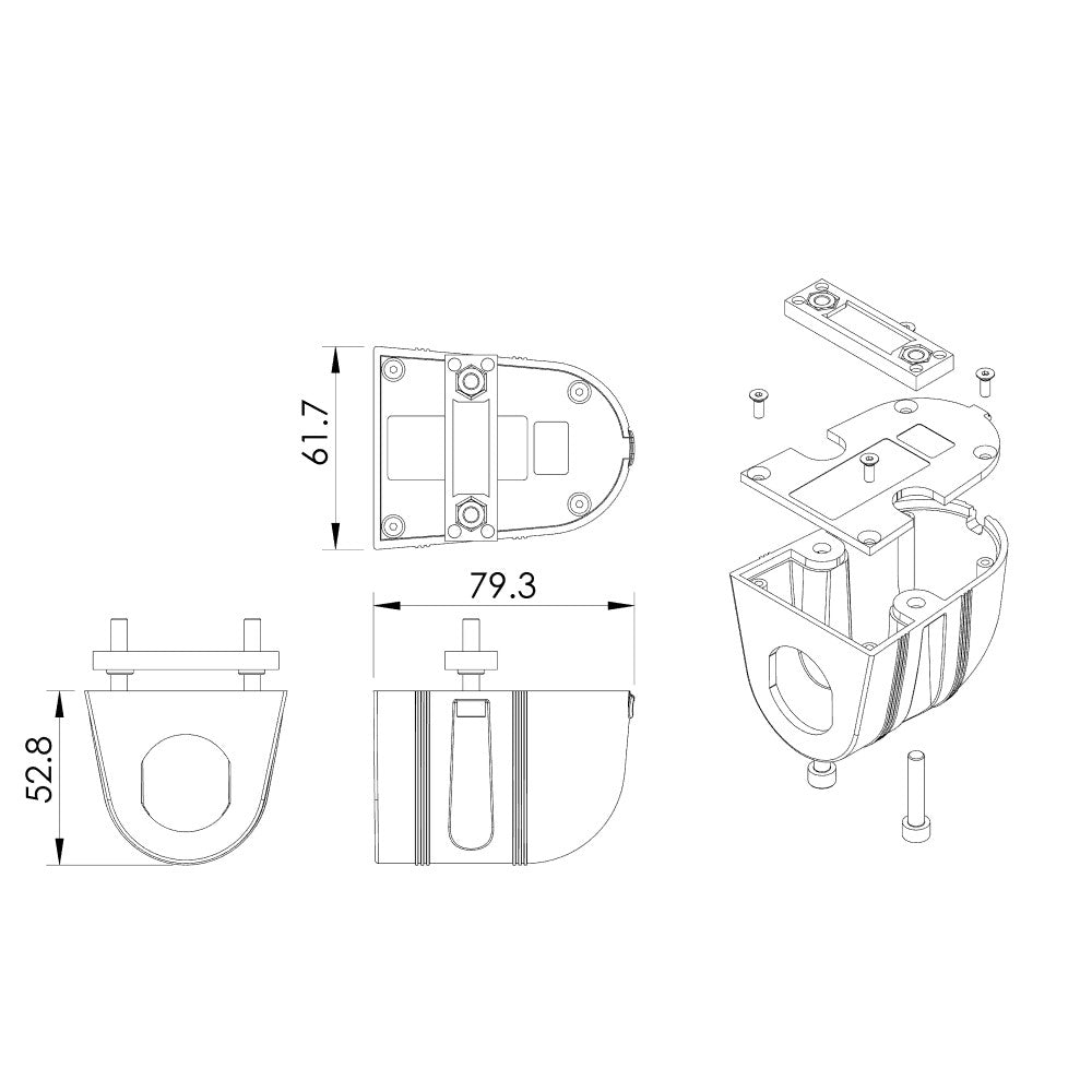 Alfatronix USB-POD Universal mounting pod for USB Chargers - PROTEUS MARINE STORE