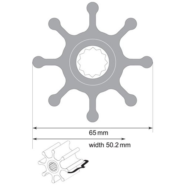 Johnson 09-1028BT-1 Impeller Kit for Johnson F7B Pumps (MC97) - PROTEUS MARINE STORE
