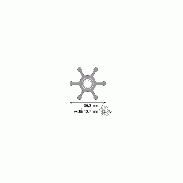 Johnson 09-1077B-9 Impeller Kit for F2P10 Pumps (Nitrile) - PROTEUS MARINE STORE