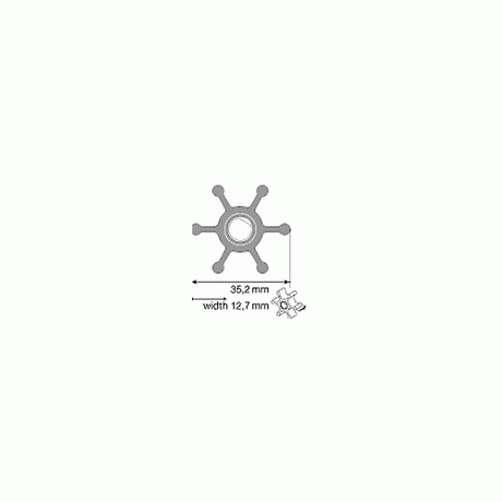 Johnson 09-1077B-9 Impeller Kit for F2P10 Pumps (Nitrile) - PROTEUS MARINE STORE