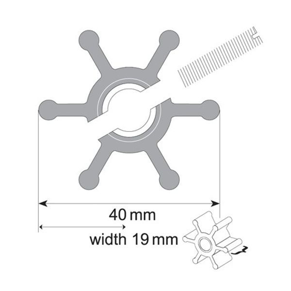 Johnson 09-806B-1 Impeller Kit for F35 Pumps (MC97) - PROTEUS MARINE STORE