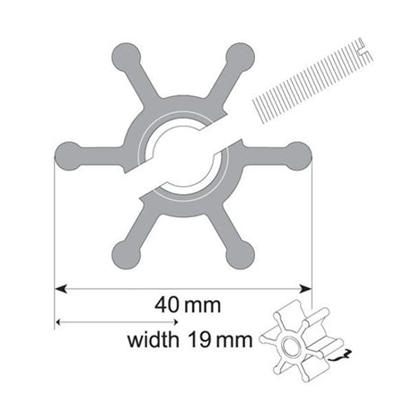 Johnson 09-806B-1 Impeller Kit for F35 Pumps (MC97) - PROTEUS MARINE STORE