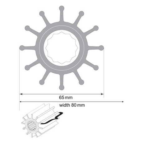 Johnson 09-821BT-1 Impeller Kit for F75, Volvo and Yanmar Pumps (MC97) - PROTEUS MARINE STORE