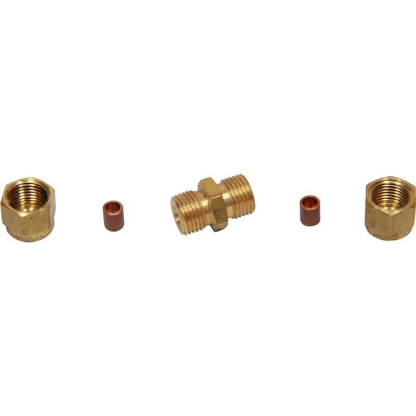 AG Brass Straight Coupling 1/8" x 1/8" - PROTEUS MARINE STORE