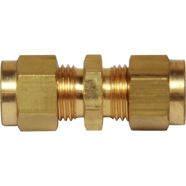 AG Brass Straight Coupling 3/16" x 3/16" - PROTEUS MARINE STORE