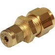 AG Brass Straight Coupling 1/4" x 1/8" - PROTEUS MARINE STORE