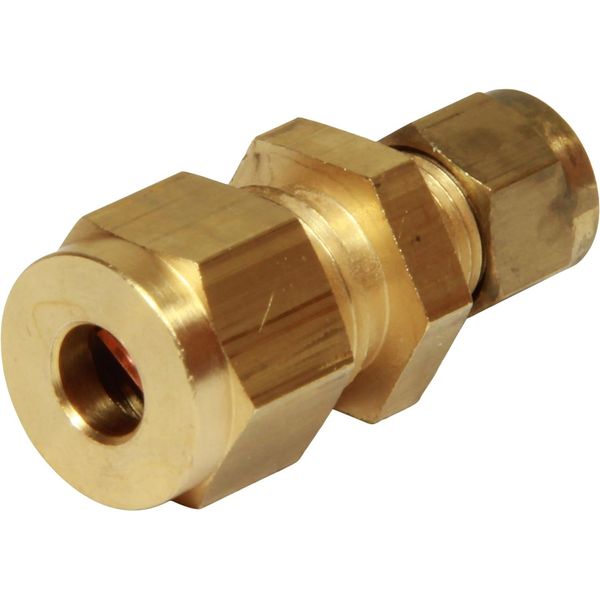 AG Brass Straight Coupling 1/4" x 1/8" - PROTEUS MARINE STORE