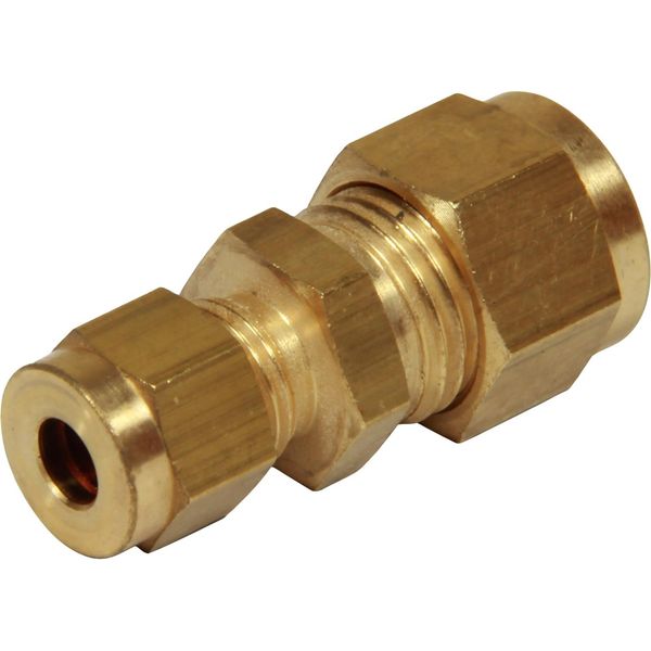 AG Brass Straight Coupling 1/4" x 3/16" - PROTEUS MARINE STORE
