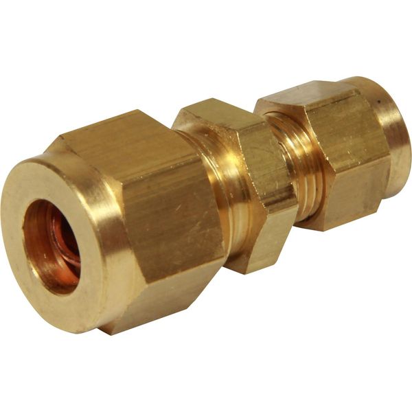 AG Brass Straight Coupling 5/16" x 3/16" - PROTEUS MARINE STORE