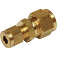 AG Brass Straight Coupling 5/16" x 3/16" - PROTEUS MARINE STORE
