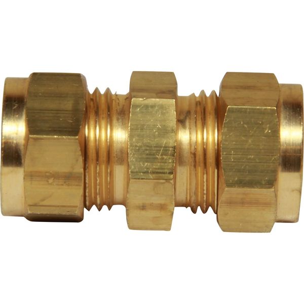 AG Brass Straight Coupling 1/2" x 1/2" - PROTEUS MARINE STORE