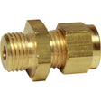 AG Brass Male Stud Coupling 1/4" x 1/4" BSP - PROTEUS MARINE STORE