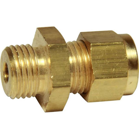 AG Brass Male Stud Coupling 1/4" x 1/4" BSP - PROTEUS MARINE STORE