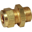 AG Brass Male Stud Coupling 1/2" x 1/2" BSP - PROTEUS MARINE STORE