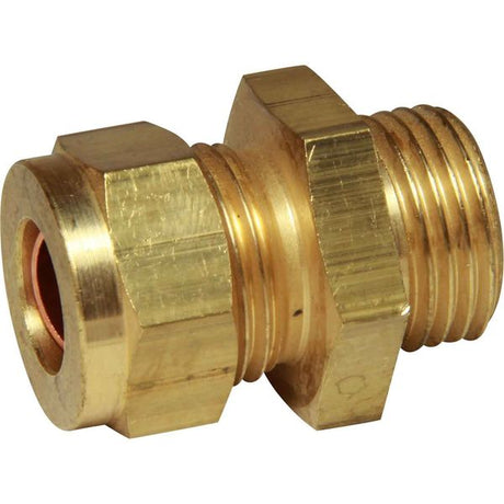 AG Brass Male Stud Coupling 1/2" x 1/2" BSP - PROTEUS MARINE STORE