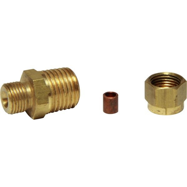 AG Brass Male Stud Coupling 1/8" x 1/4" BSP Taper - PROTEUS MARINE STORE