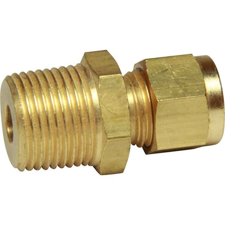 AG Brass Male Stud Coupling 5/16" x 3/8" BSP Taper - PROTEUS MARINE STORE