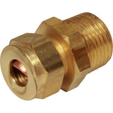 AG Brass Male Stud Coupling 3/8" x 1/2" BSP Taper - PROTEUS MARINE STORE