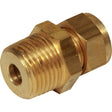 AG Brass Male Stud Coupling 3/8" x 1/2" BSP Taper - PROTEUS MARINE STORE