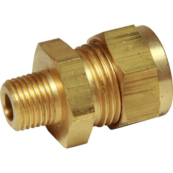 AG Brass Male Stud Coupling 1/2" x 1/4" BSP Taper - PROTEUS MARINE STORE