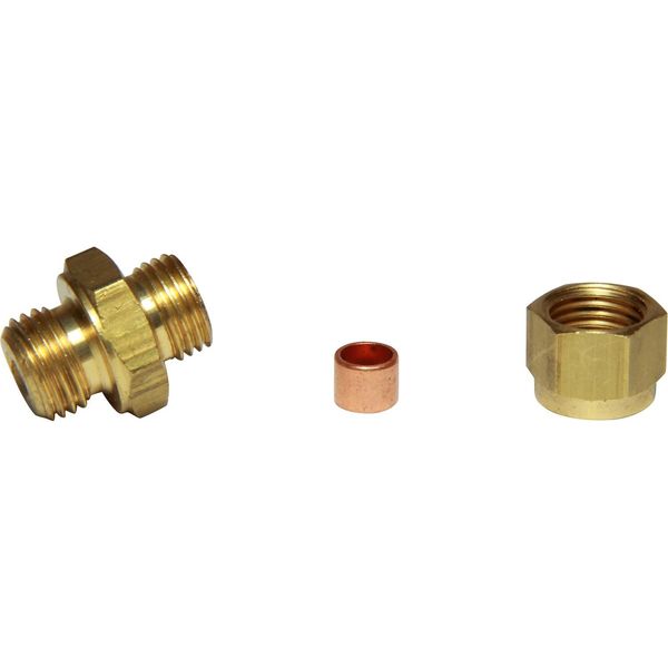 AG Brass Male Stud Coupling M14 x 1.5 x 1/4" Tube - PROTEUS MARINE STORE