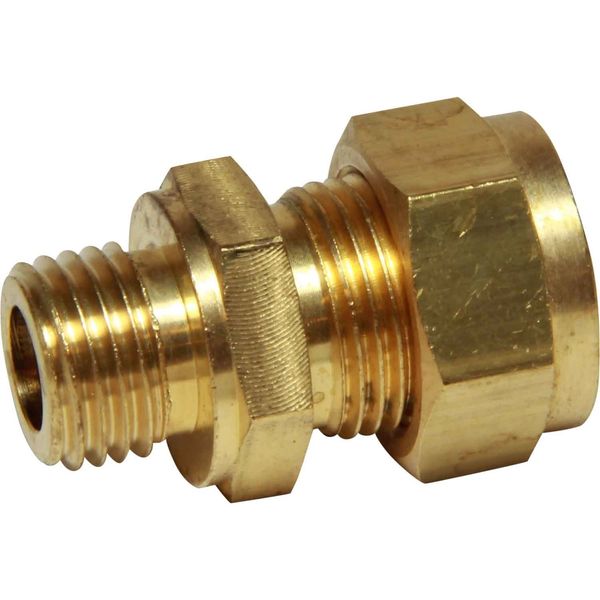 AG Brass Male Stud Coupling M14 x 1.5 x 3/8" Tube - PROTEUS MARINE STORE