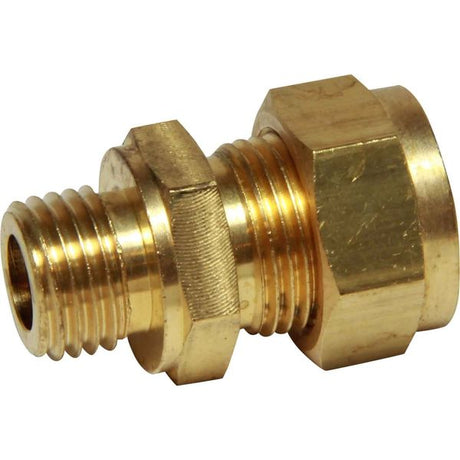 AG Brass Male Stud Coupling M14 x 1.5 x 3/8" Tube - PROTEUS MARINE STORE