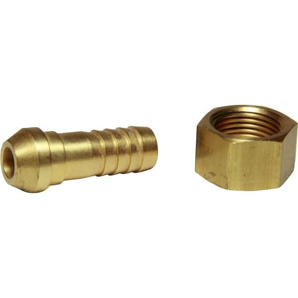 AG Brass Hose Tail Connector 3/8" BSP Nut to 3/8" Spigot - PROTEUS MARINE STORE
