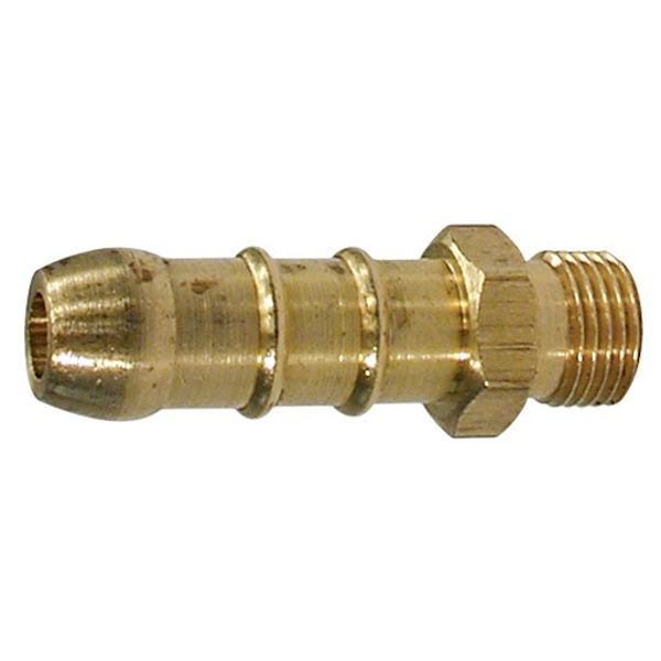 AG Brass Hose Tail Connector 1/4" BSP to 10mm Spigot - PROTEUS MARINE STORE