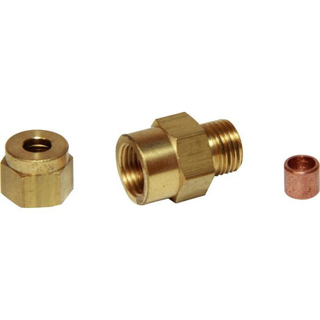 AG Brass Female Stud Coupling 3/16" - 1/8" BSP - PROTEUS MARINE STORE