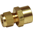 AG Brass Female Stud Coupling 1/4" - 3/8" BSP - PROTEUS MARINE STORE
