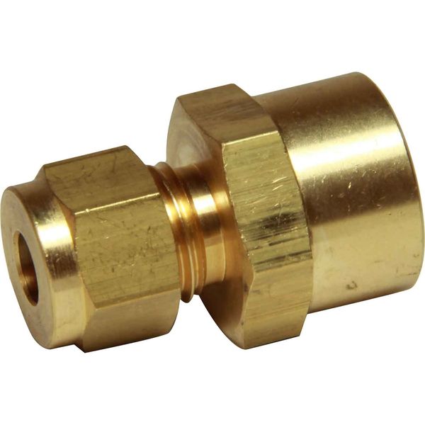 AG Brass Female Stud Coupling 1/4" - 3/8" BSP - PROTEUS MARINE STORE