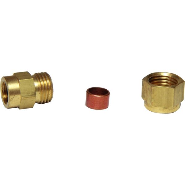 AG Brass Female Stud Coupling 5/16" - 1/8" BSP - PROTEUS MARINE STORE