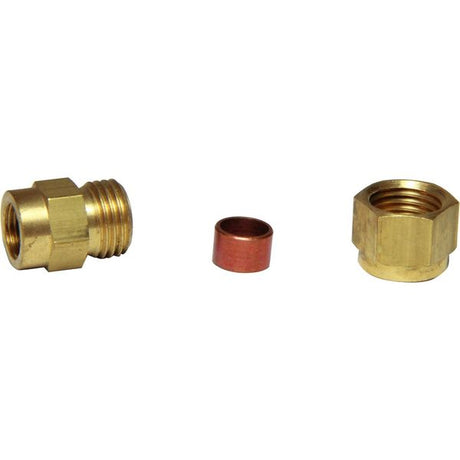 AG Brass Female Stud Coupling 5/16" - 1/8" BSP - PROTEUS MARINE STORE