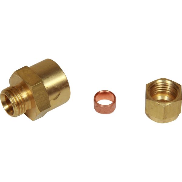 AG Brass Female Stud Coupling 5/16" - 3/8" BSP - PROTEUS MARINE STORE
